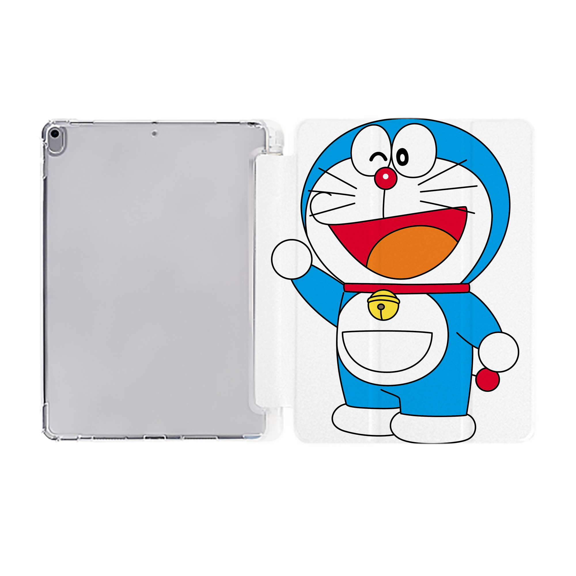 （画像用） ドラえもん Doraemon IPad ケース ペン収納付き 三つ折りスタンド PUレザー×シリコン 対応機種9.5/10.5/10.9インチ